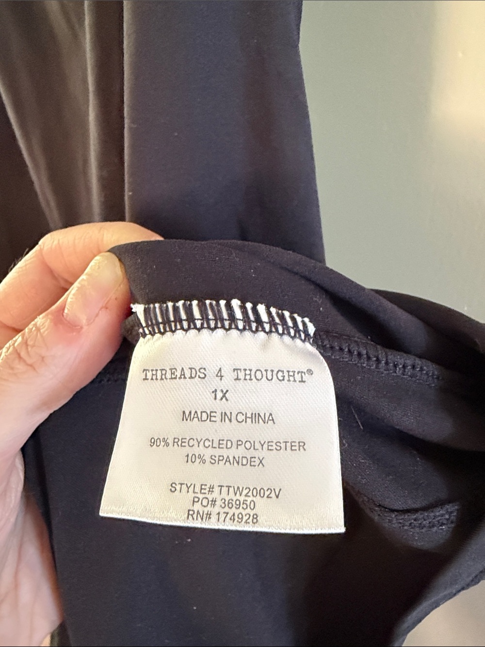 Threads 4 Thought Black Racerback Performance Tank - Picture 3 of 7